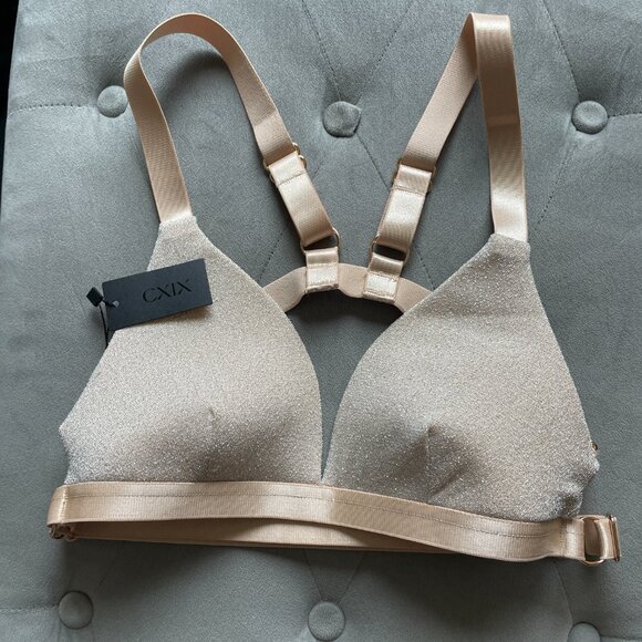 CXIX Cora Triangle Bra - Champagne Sparkle XS Pole - Picture 2 of 8